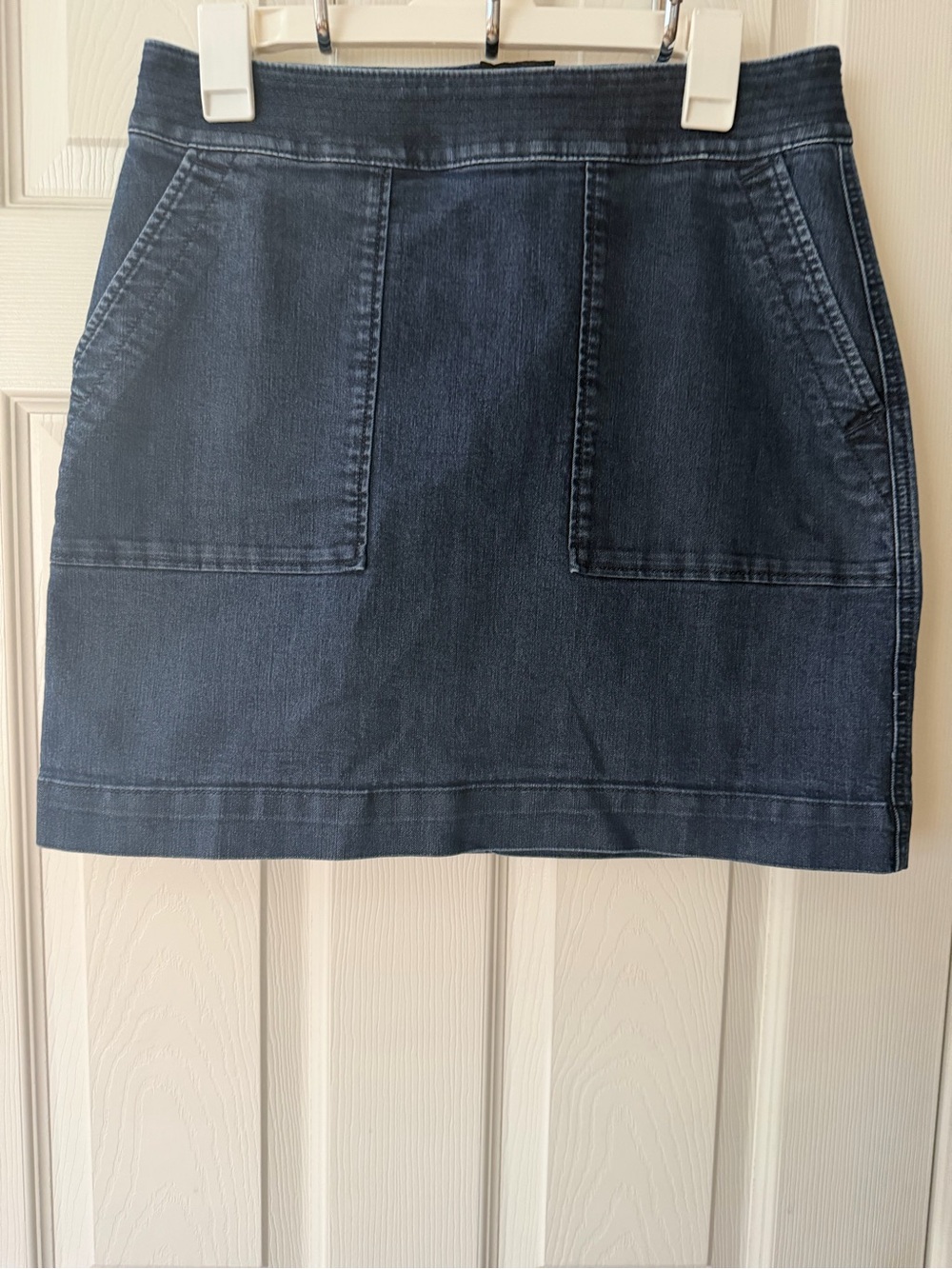LOFT Dark Indigo Denim Mini Skirt